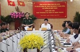 Đại tướng Phan Văn Giang làm việc tại Bình Phước