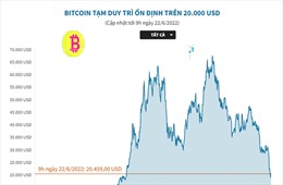 Bitcoin tạm duy trì ổn định trên 20.000 USD