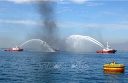 Quảng Ngãi: Diễn tập ứng phó sự cố tràn dầu trên biển