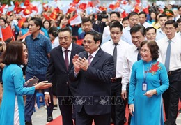 Thủ tướng Phạm Minh Chính dự Lễ khai giảng tại Trường Tiểu học Đoàn Thị Điểm, Hà Nội