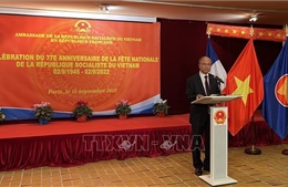 Đại sứ quán Việt Nam tại Pháp tổ chức kỷ niệm 77 năm Quốc khánh