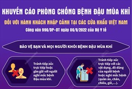 Khuyến cáo phòng chống bệnh đậu mùa khỉ với khách nhập cảnh Việt Nam - Bài 3