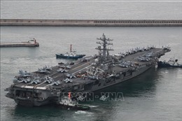 Tàu sân bay hạt nhân USS Ronald Reagan tham gia tập trận hải quân chung Mỹ - Hàn Quốc 