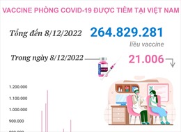 Hơn 264,829 triệu liều vaccine phòng COVID-19 đã được tiêm tại Việt Nam