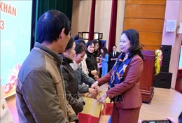 Phó Chủ tịch nước Võ Thị Ánh Xuân thăm, tặng quà gia đình chính sách tại Lạng Sơn