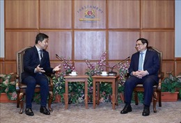 Thủ tướng Phạm Minh Chính hội kiến với Chủ tịch Quốc hội Singapore Tan Chuan-Jin