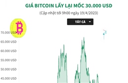 Giá Bitcoin lấy lại mốc 30.000 USD