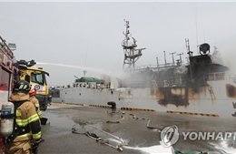 Cháy tàu cá của Nga ngoài khơi Hàn Quốc, 4 ngư dân thiệt mạng 