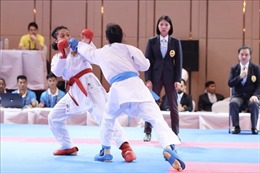 Hoàng Thị Mỹ Tâm giành HCV đầu tiên nội dung Kumite cho đội tuyển Karate
