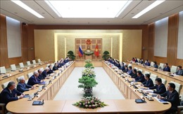 Thủ tướng Phạm Minh Chính tiếp Chủ tịch Đảng &#39;Nước Nga Thống nhất&#39; Dmitry Medvedev