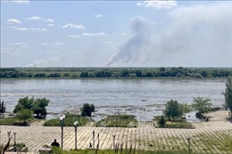 Vụ vỡ đập Kakhovka: Nước lũ tại thị trấn Nova Kakhovka bắt đầu rút