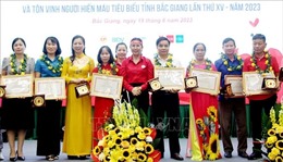 Bắc Giang: Tôn vinh 624 tập thể, gia đình, cá nhân hiến máu tiêu biểu