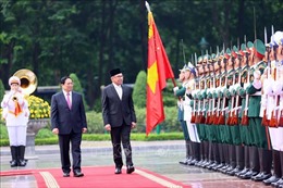 Thủ tướng Phạm Minh Chính chủ trì lễ đón Thủ tướng Malaysia