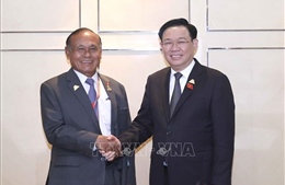 Chủ tịch Quốc hội Vương Đình Huệ gặp Phó Chủ tịch Thượng viện Campuchia 