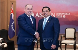Thủ tướng Phạm Minh Chính gặp Thủ tướng Quần đảo Cook Mark Brown