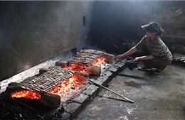Độc đáo nghề nướng cá biển bằng than hoa ở Diễn Bích