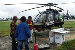 Indonesia: Dùng trực thăng phân phối hậu cần bầu cử đến nhiều khu vực