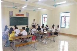 Toàn bộ học sinh ở Trường Tiểu học Ngọc Sơn đã đi học trở lại