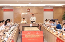 Đoàn Tiểu ban Văn kiện Đại hội XIV của Đảng làm việc với Ban cán sự đảng Bộ Thông tin và Truyền thông