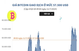 Giá Bitcoin giao dịch ở mức 57.500 USD