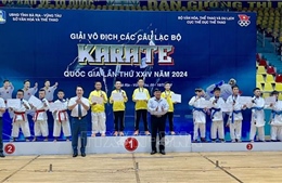 Hà Nội nhất toàn đoàn Giải vô địch các Câu lạc bộ Karate Quốc gia 