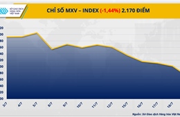 Chỉ số MXV-Index xuống mức thấp nhất kể từ đầu tháng 3