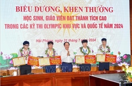 Hải Phòng: Khen thưởng học sinh đoạt HCV Olympic 500 triệu đồng