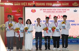 Nghệ An: Khen thưởng 6 học sinh đạt giải cao tại các Kỳ thi Olympic Quốc tế và khu vực