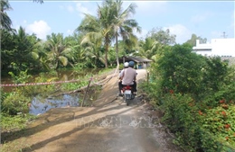 Khảo sát các điểm sạt lở, sụt lún ở Bạc Liêu