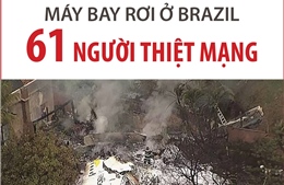 Máy bay rơi ở Brazil, 61 người thiệt mạng