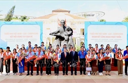 Khai mạc Liên hoan thiếu nhi Việt Nam - Lào - Campuchia năm 2024