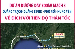 Dự án đường dây 500kV mạch 3 Quảng Trạch - Phố Nối về đích với tiến độ thần tốc