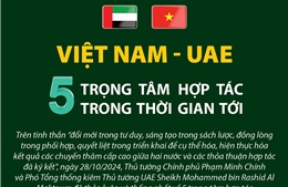 Việt Nam - UAE: 5 trọng tâm hợp tác trong thời gian tới