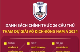 Danh sách chính thức 26 cầu thủ tham dự Giải vô địch Đông Nam Á 2024