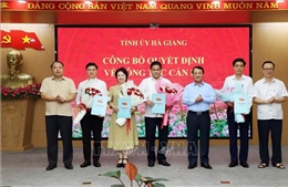 Hà Giang công bố quyết định về công tác cán bộ sau sắp xếp các hội, đoàn thể