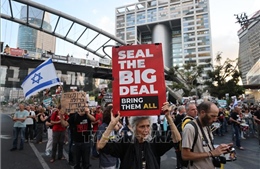 Israel: Nối lại biểu tình liên quan vấn đề con tin bị giam giữ ở Dải Gaza