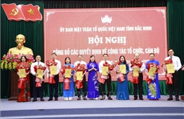 Công bố các quyết định về công tác cán bộ Ủy ban MTTQ tỉnh Bắc Ninh
