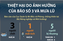 Thiệt hại do ảnh hưởng của bão số 3 và mưa lũ