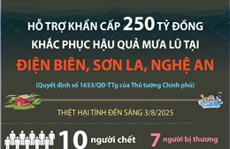 Hỗ trợ khẩn cấp 250 tỷ đồng khắc phục hậu quả mưa lũ tại Điện Biên, Sơn La, Nghệ An