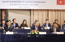 Tổng Bí thư Tô Lâm gặp gỡ lãnh đạo một số tập đoàn lớn của Hàn Quốc