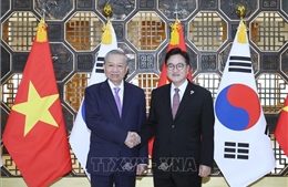 Tổng Bí thư Tô Lâm hội kiến Chủ tịch Quốc hội Hàn Quốc Woo Won Sik