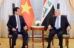Chủ tịch nước Lương Cường gặp Tổng thống Iraq Abdul Latif Rashid