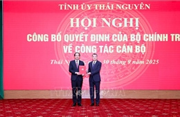Công bố quyết định đồng chí Trịnh Xuân Trường giữ chức Bí thư Tỉnh ủy Thái Nguyên