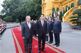 Chủ tịch nước Lương Cường chủ trì lễ đón chính thức Tổng Thư ký Liên hợp quốc