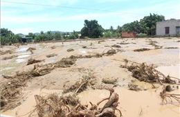 Kiểm tra hiện trạng các hồ chứa nước bị vỡ tại Tuy Phong (Lâm Đồng)