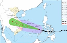 Bão số 13 di chuyển nhanh, hướng về đất liền ven biển Quảng Ngãi - Đắk Lắk