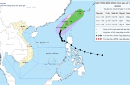Bão số 14 giảm cường độ, hướng về vùng ven bờ phía Tây Nam của Đài Loan (Trung Quốc)