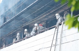 Dập tắt đám cháy tại Nhà máy Bia Hà Nội Habeco