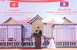 Lễ động thổ công trình Trung tâm chỉ huy An ninh Bộ Công an Lào