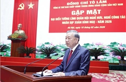 Tổng Bí thư gặp mặt đại biểu tướng lĩnh quân đội nghỉ hưu, nghỉ công tác